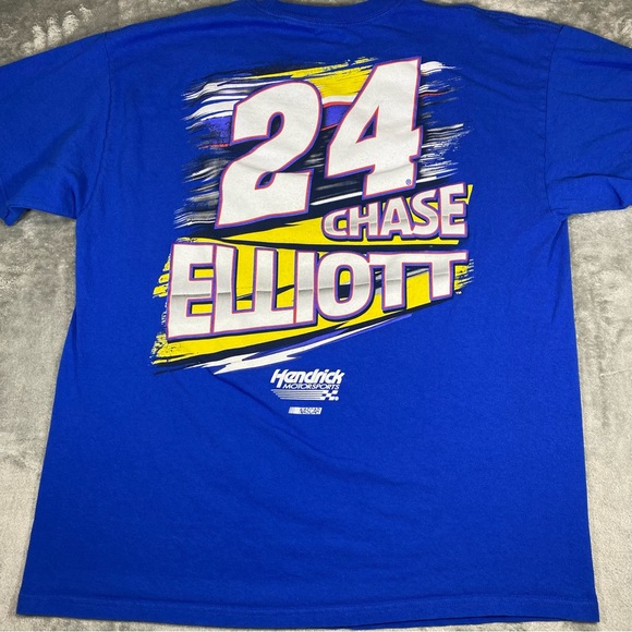 NASCAR Chase Elliott Graphic T Shirt Men’s XL Blue Short Sleeve Racing NAPA #24 - Picture 7 of 9